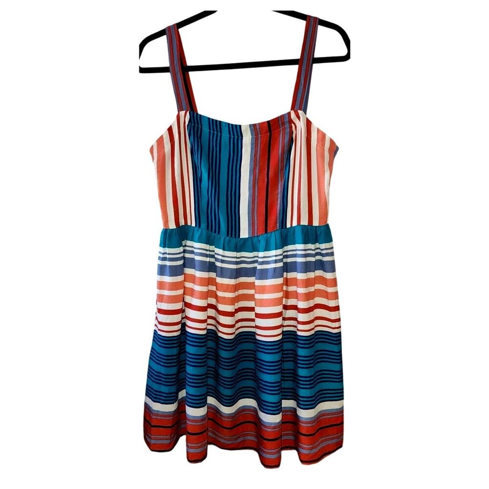 Gypsies & Moondust Boho Striped Sleevless Tank Sundress Size Large